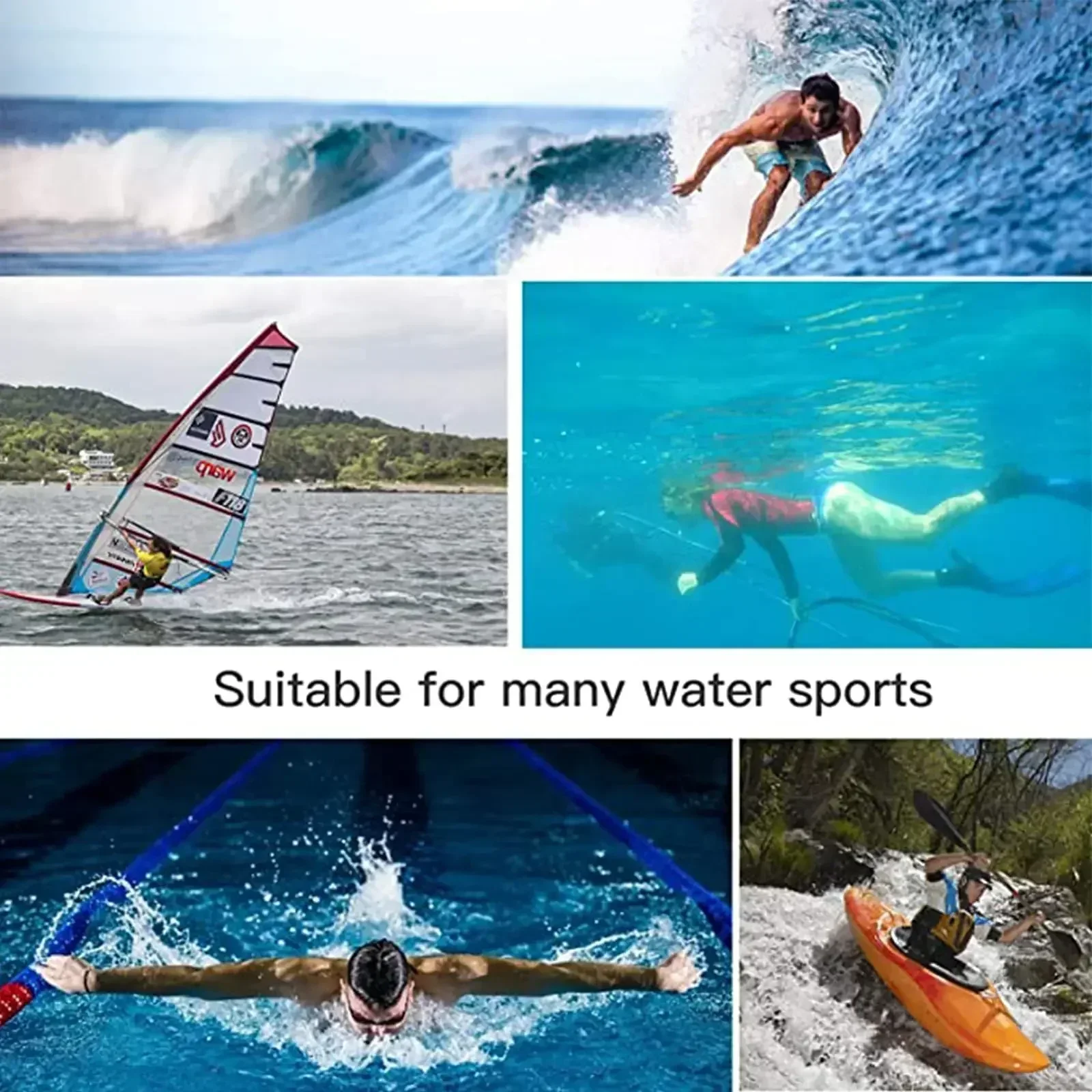 Aqua U-tapones para los oídos Surfer/Swimmer, bloquean el agua, permite el sonido, cordón de ajuste Universal, natación, surf, buceo, actividades acuáticas