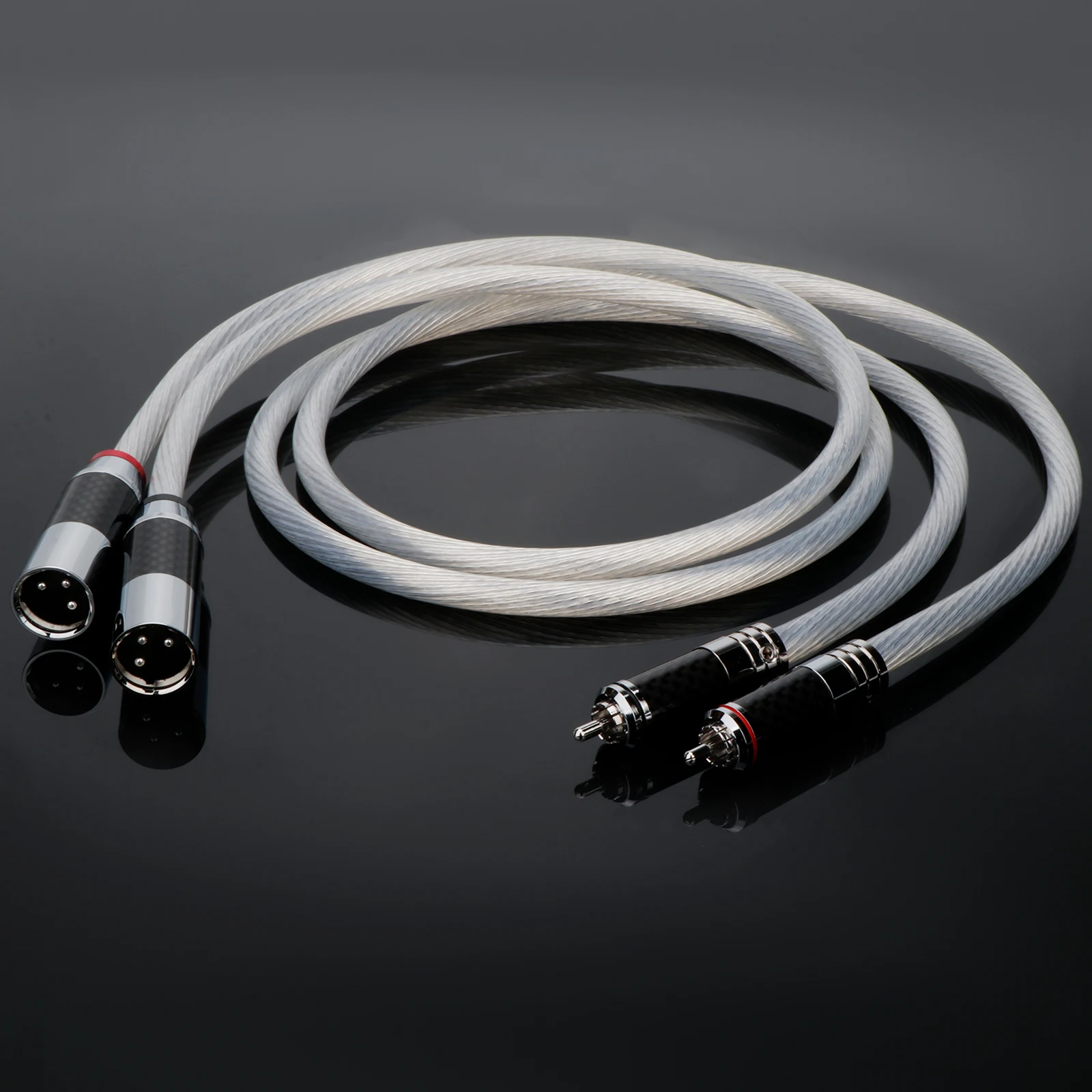 

HiFi 5N OCC Silver Plated Interconnecting Cables RCA Male To XLR Male/Female Plug Audio Cable (Pair/2Pcs)