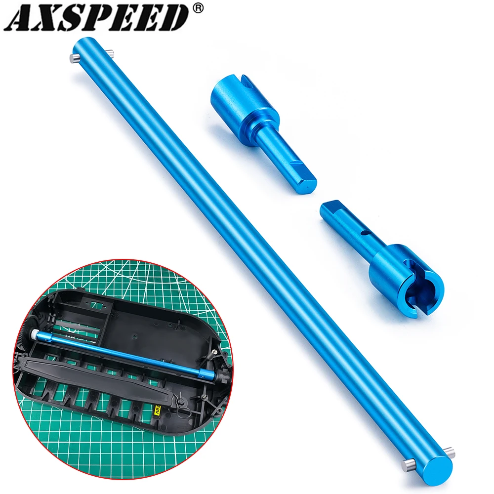 AXSPEED Aluminum Alloy Center Drive Shaft and Front Rear Diff Cup for 1/10 Tamiya TT01 TT-01 RC Car Upgrade Parts