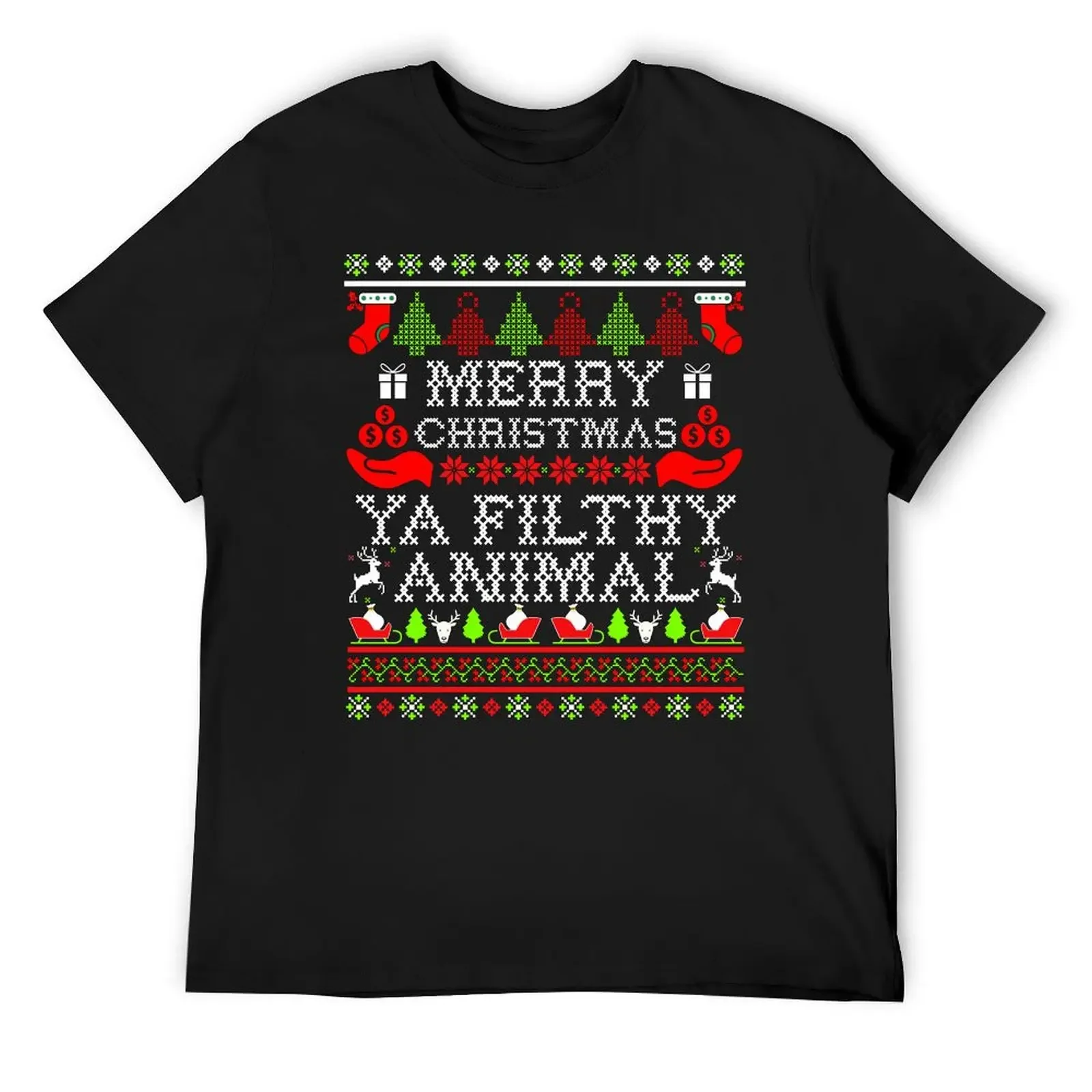 

Christmas T-shirt - Merry Christmas Ya Filthy Animal T-Shirt aesthetic clothes luxury clothing labubu anime shirts men