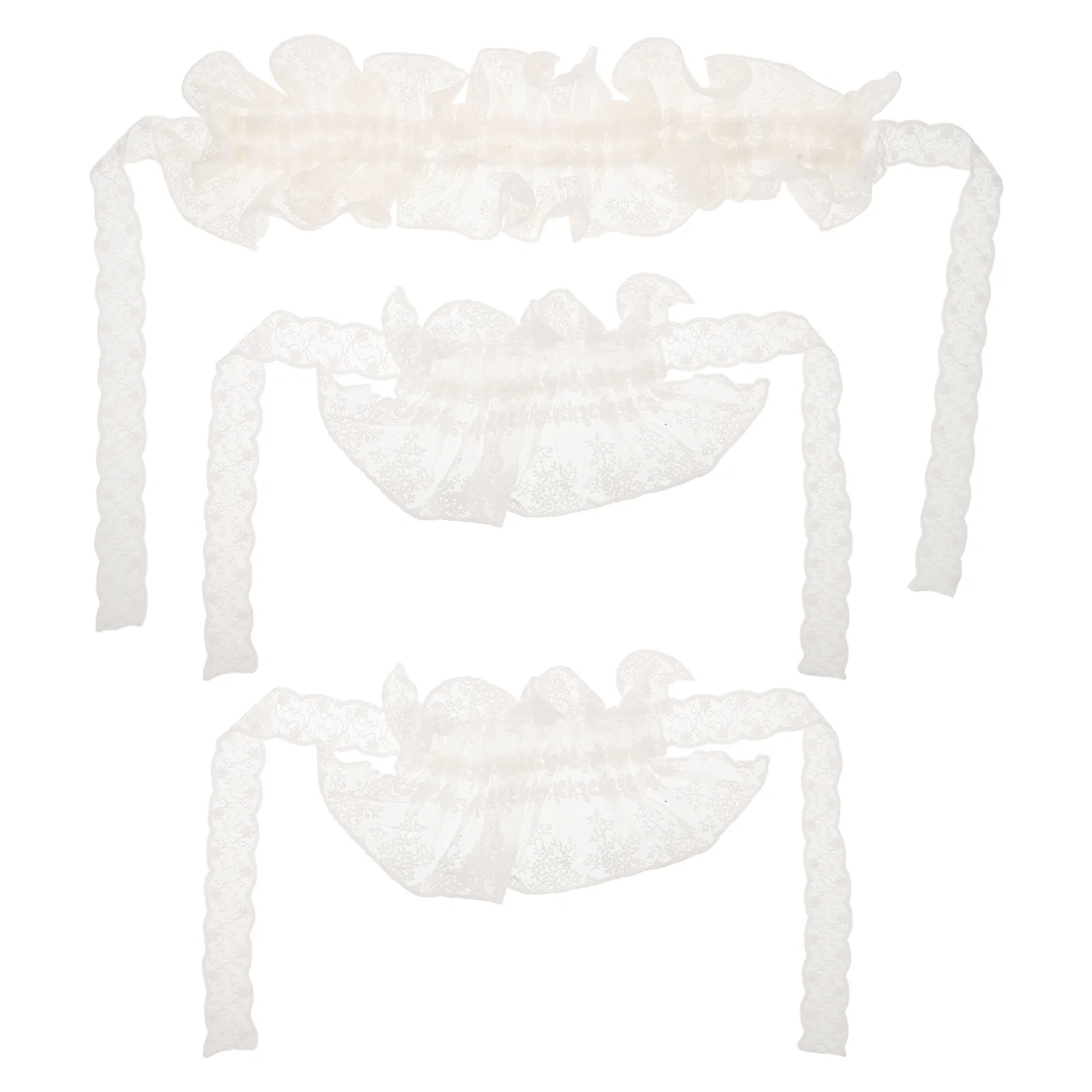 1 conjunto 1 conjunto colar falso dickey conjunto branco babados rendas colarinho punhos vintage destacável para mulheres lolita traje acessórios festa