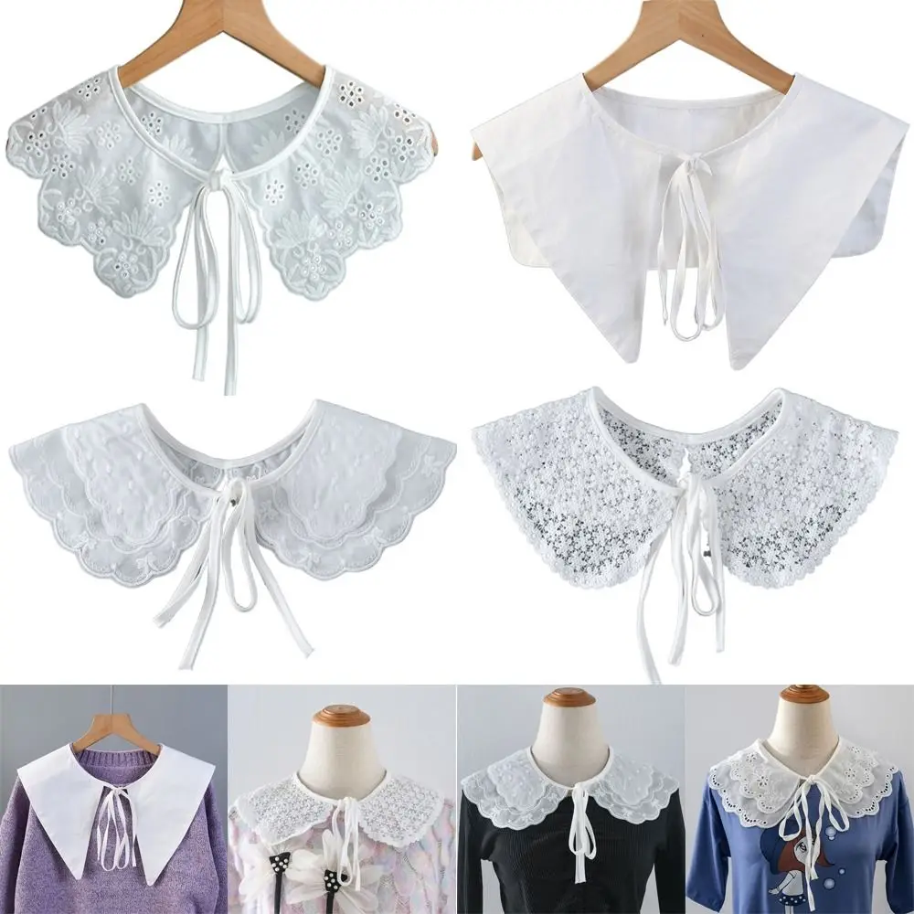 

New Fashion Doll Fake Collar Ladies Shawl Wrap Removable Detachable Embroidered False Collar Clothes Accessory