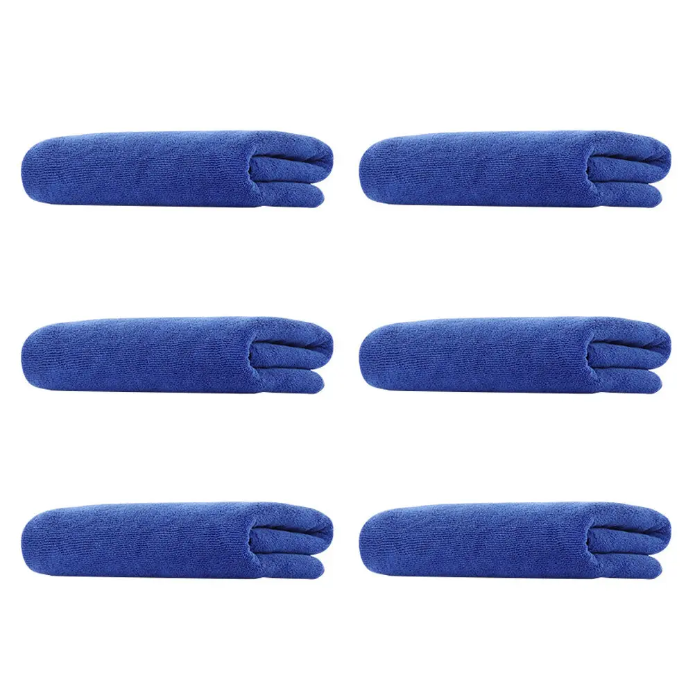 6Pcs Thick Water Absorbing Microfiber Towels for Car Drying Cleaning Cars Tables Surfaces High Absorbency Lint Free