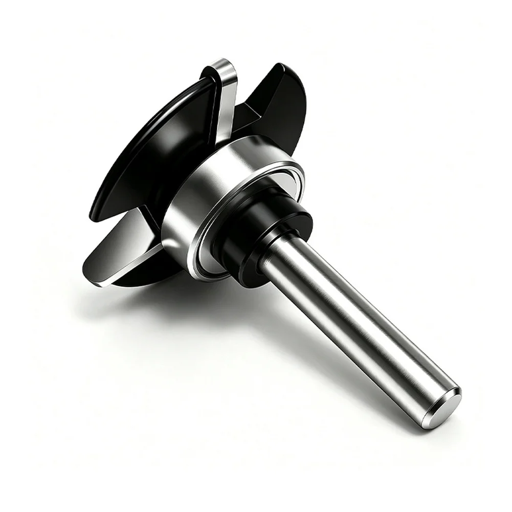 For T Slot Router Bit 3 For Flute Round Curve For Carbide Tipped 6.35mm Shank For Woodworking Deck Fastener Groove Milling