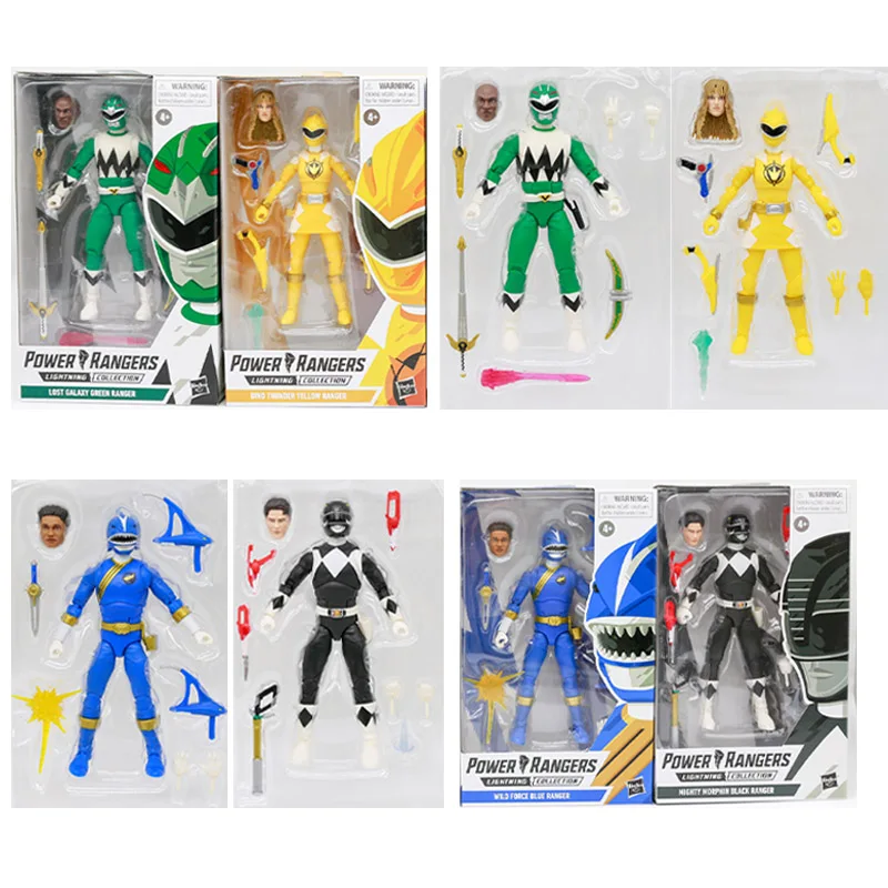 Hasbro Power Rangers Lightning Collection Action Figure Lost Galaxy Dino Thunder Wild Force Mighty Morphin Model Toys Kids Gifts