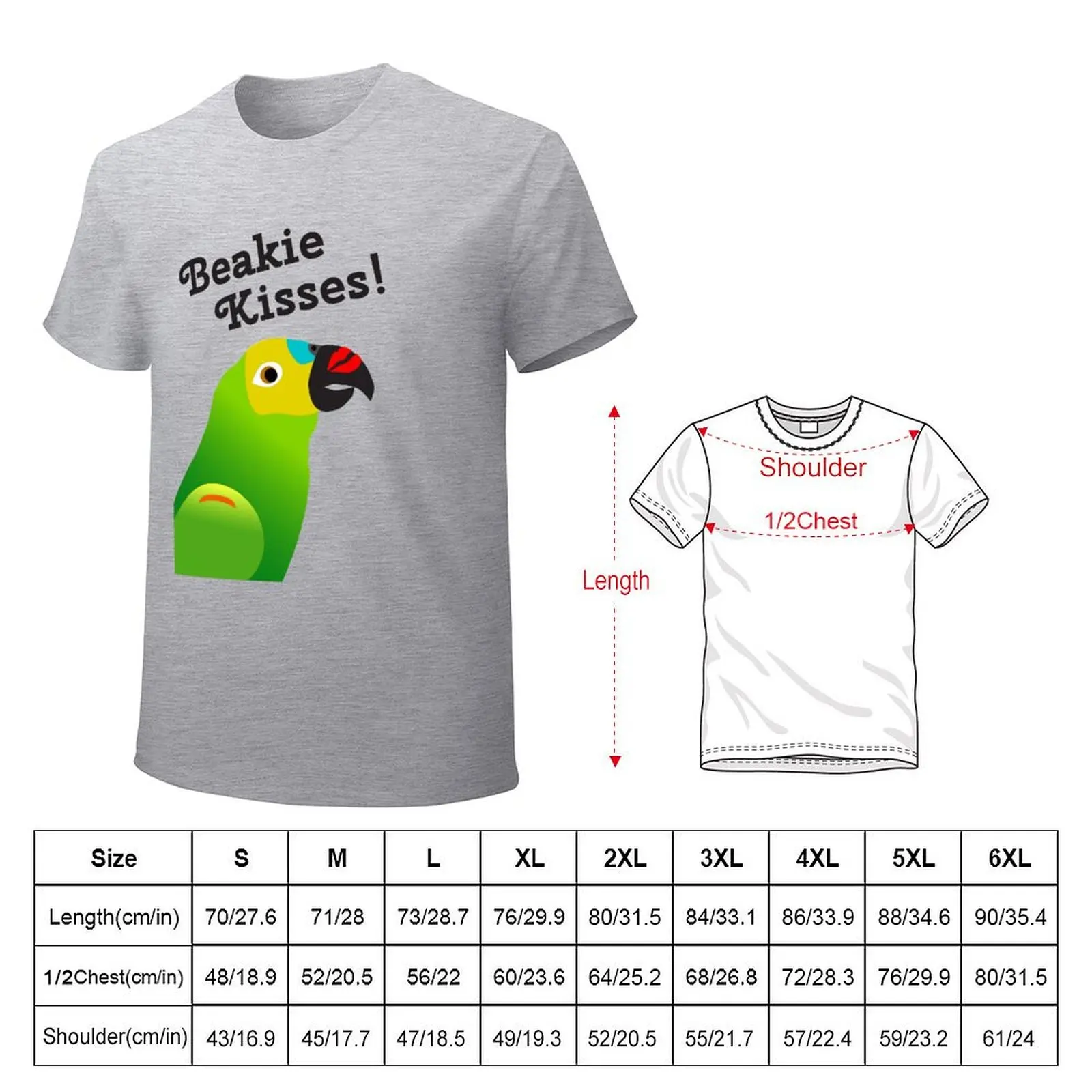 Yellow Faced, Blue Front Amazon Parrot - Beakie Kisses T-shirt aesthetic clothes vintage clothes men workout shirt