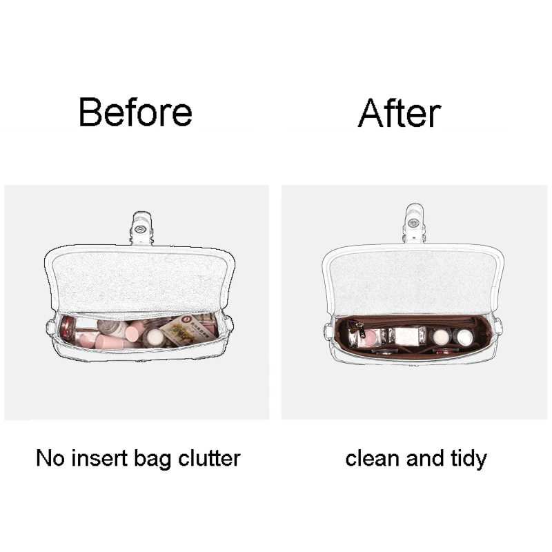 CloToner-Sac à main de maquillage en feutre DITXFelt, sac à main de voyage, sac à cosmétiques, base Shaper