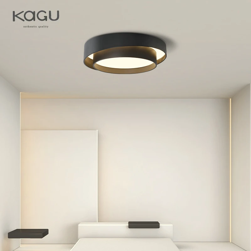 LED Ceiling Light All Copper Modern Living Room Light Nordic Simple Room Round Bedroom Decorative Light Ceiling Light