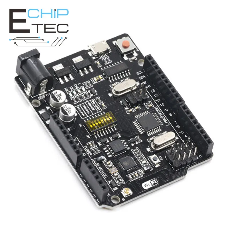 

WiFi R3 ATmega328P+ESP8266 (32Mb memory) USB-TTL CH340G For Arduino UNO NodeMCU WeMos ESP8266