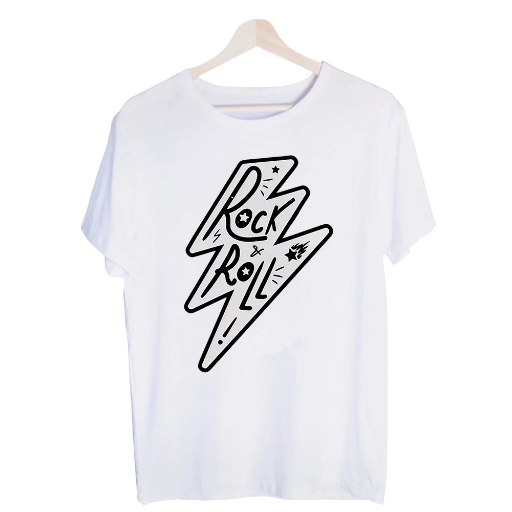 Men's Lightning Bolt Slogan Graphic Tee, Short Sleeve Crew Neck T-Shirt for Music Festival and Casual Streetwear