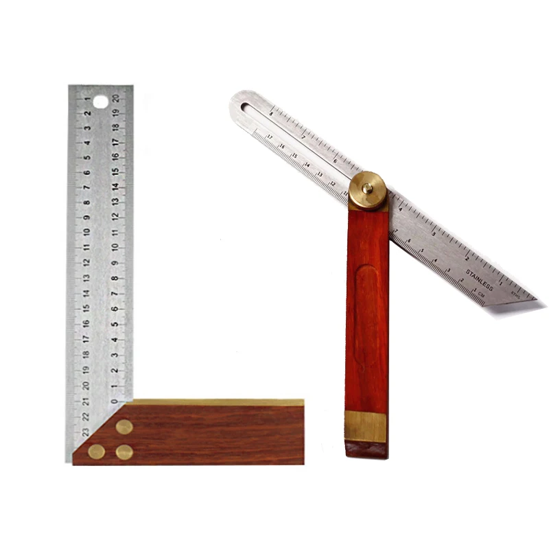 Multi Miter Angle Ruler Woodworking Scriber Dovetail Marking Jig Marking Gauge Stainless Polygon Bevel Angles Marking T-Ruler