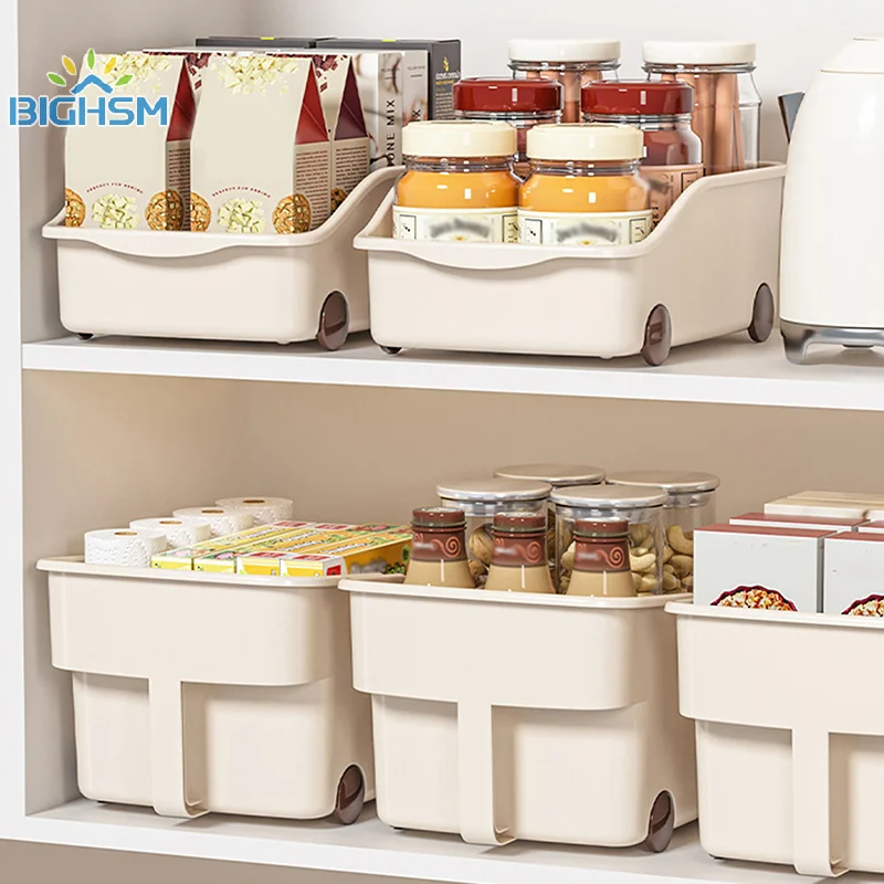 Custodia per articoli vari da cucina con ruote Bottiglia di condimento Contenitore per barattolo Organizzatore per armadio da cucina Organizzatore per trucco
