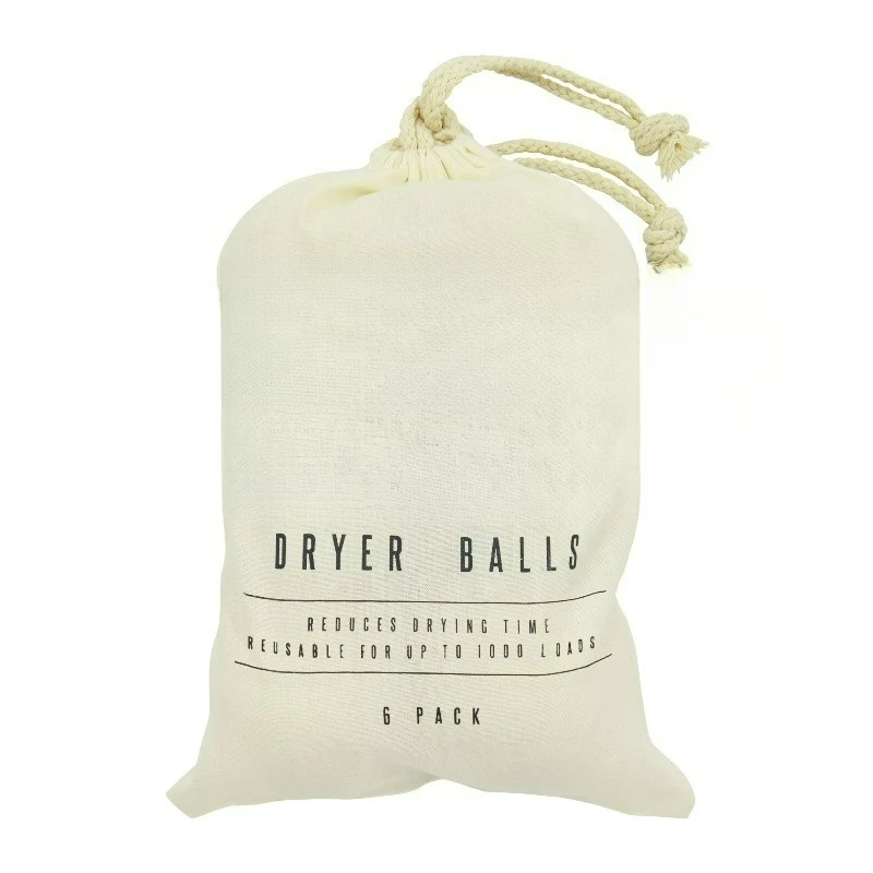 

Wool Dryer Balls, Natural, High-Quality New Zealand Wool, 6‑Count