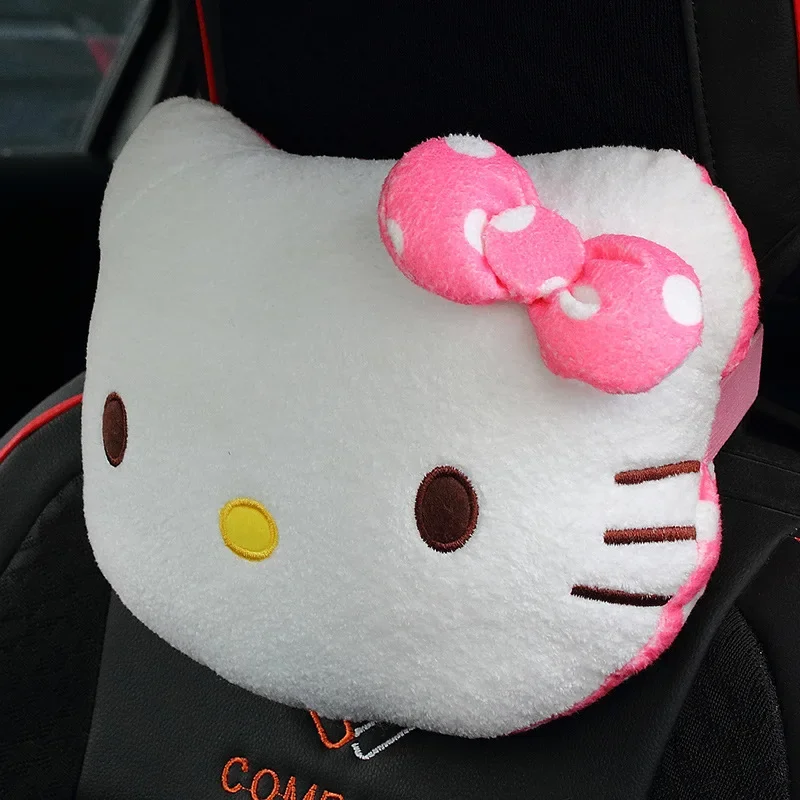 Hello Kitty Car Headrest Car Neck Pillows Cute Cartoon Plus for All Vehicles Automobiles Interior Decoration Accessories Gift