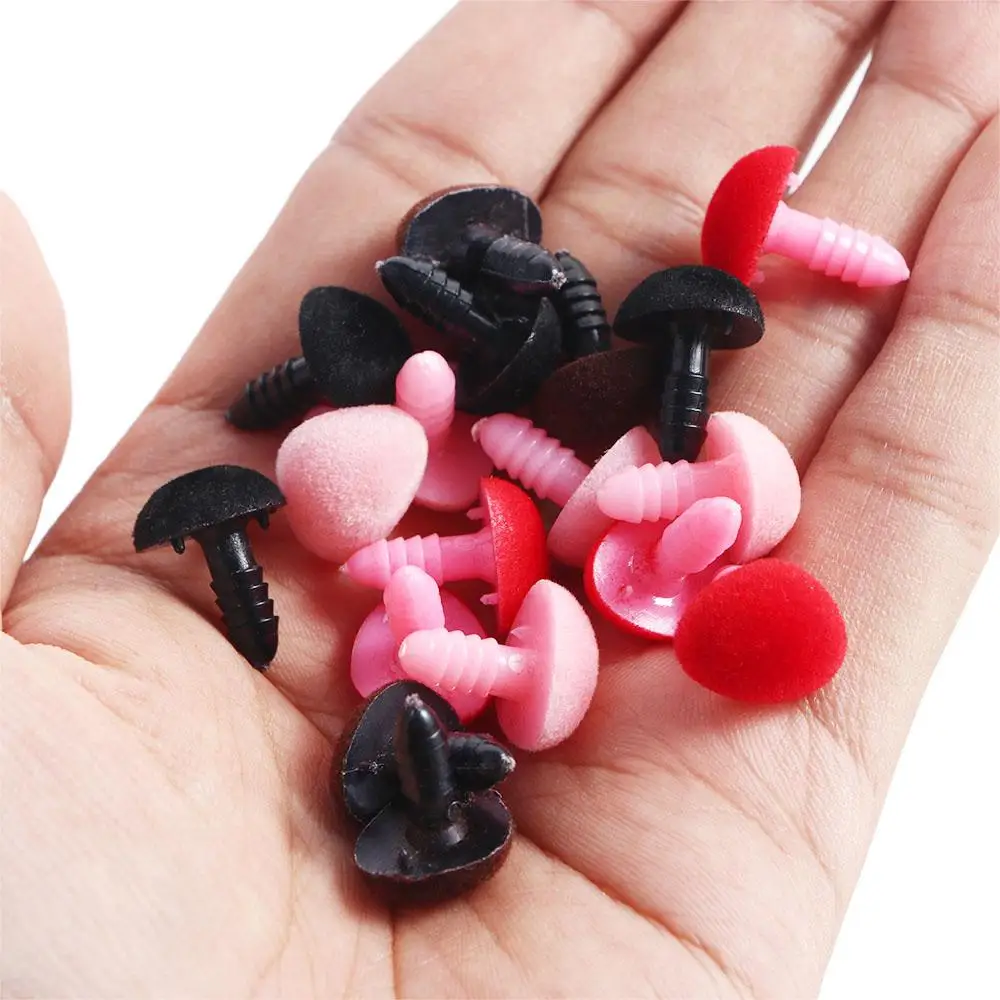 Dolls Accessories Toys DIY Bear Toy 12*15mm Velvet Nose Buttons Safety Nose Bear Nose Flocking Nose Triangle Noses Dolls Nose