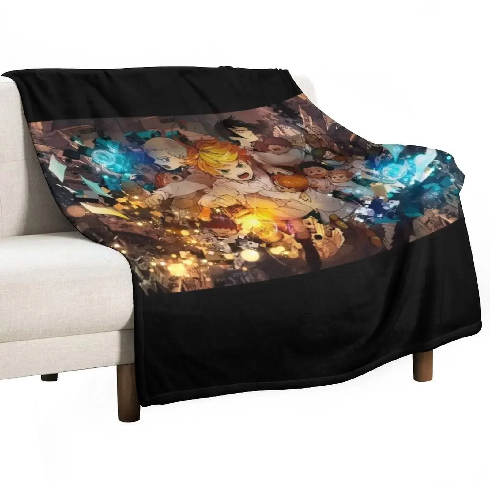 The Promised Neverland Throw Blanket Giant Sofa Cute manga Blankets