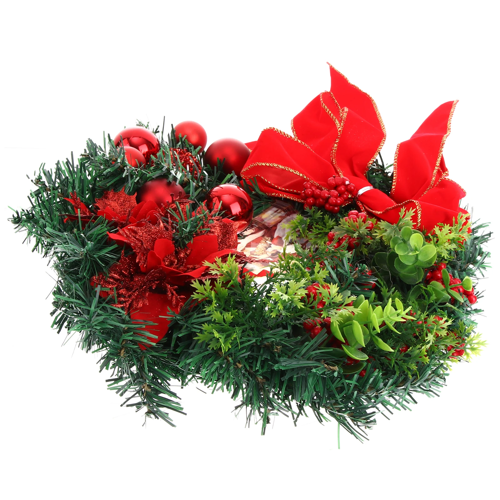 

1pc Christmas Jesus Door Hanging Red Berry Garland Home Decor Ornament Xmas Party Supply Festive Decoration Premium Artificial