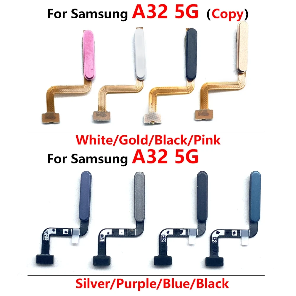 New Fingerprint Sensor Home Return Key Menu For Samsung A32 5G A326 A326B Volume Power Button Flex Ribbon Cable