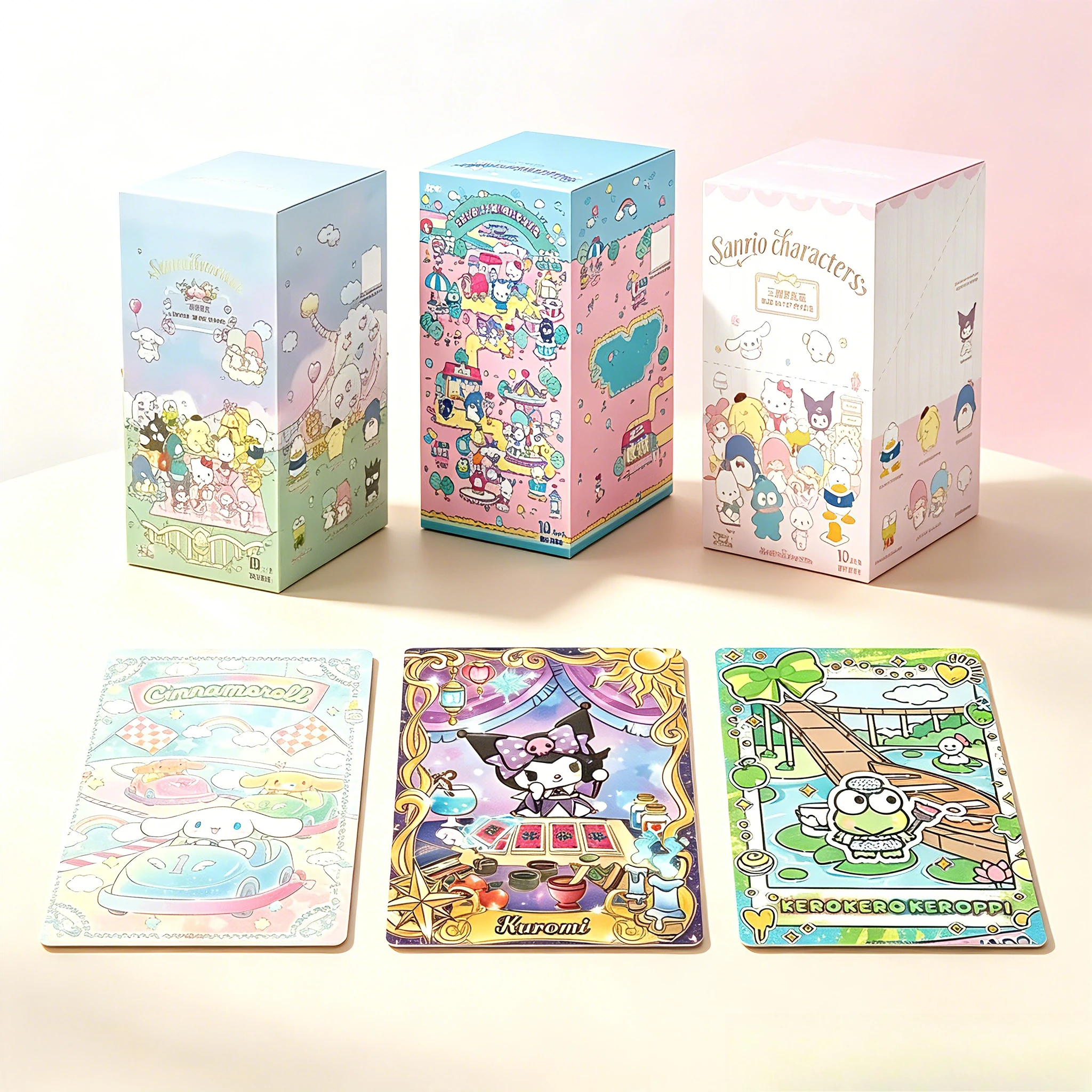 Genuine KAYOU Sanrio Dreamland Paradise Series Vol.2 Sanrio Family Movie Pack Rare UR Gold Foil Cards Collectible Cards Gifts