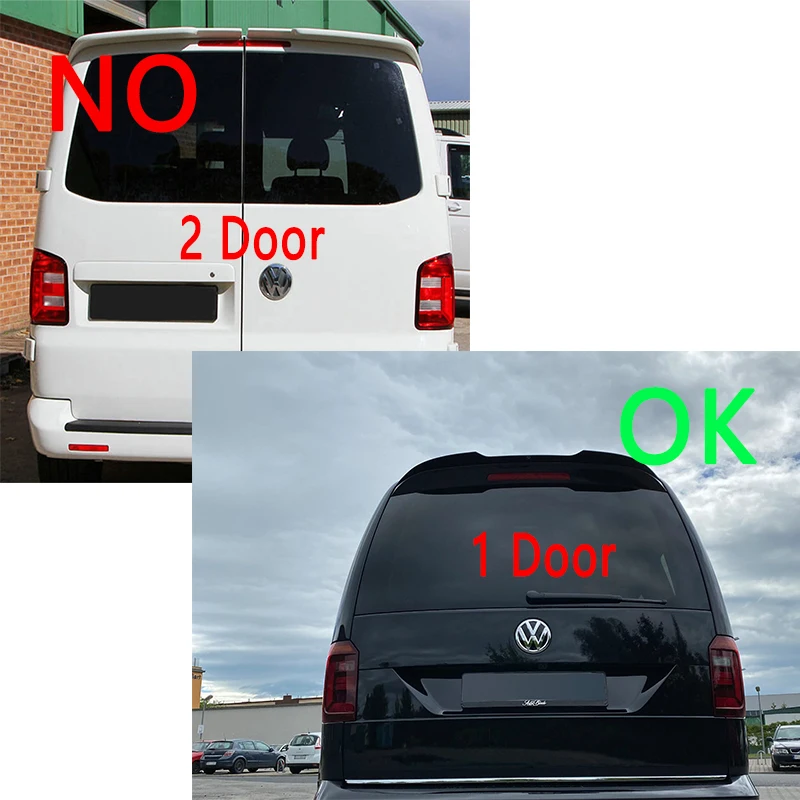 ل Volkswagen Caddy Mk4 2015 - 2020 ماكستون نمط سبويلر غطاء سيارة الخلفي جذع سقف الشفاه سبويلر الجناح الخلفي التمهيد غطاء بوديكيت ضبط