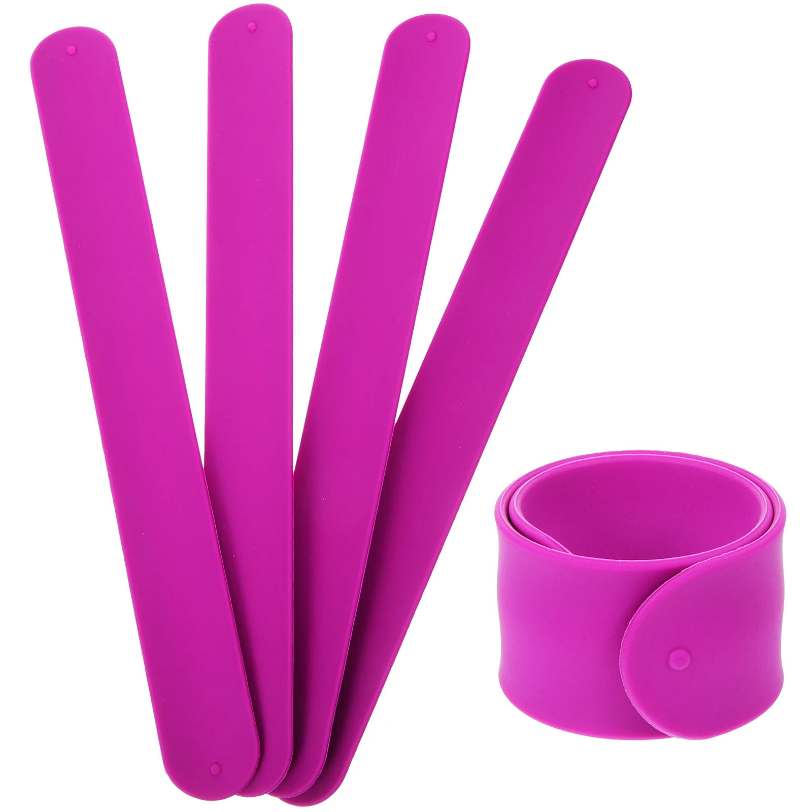 

5 Pcs Silicone Bracelet Kid Party Favor Slap Wrist Bands Circle Birthday Favors Kids Jewelry Bulk Bracelets for