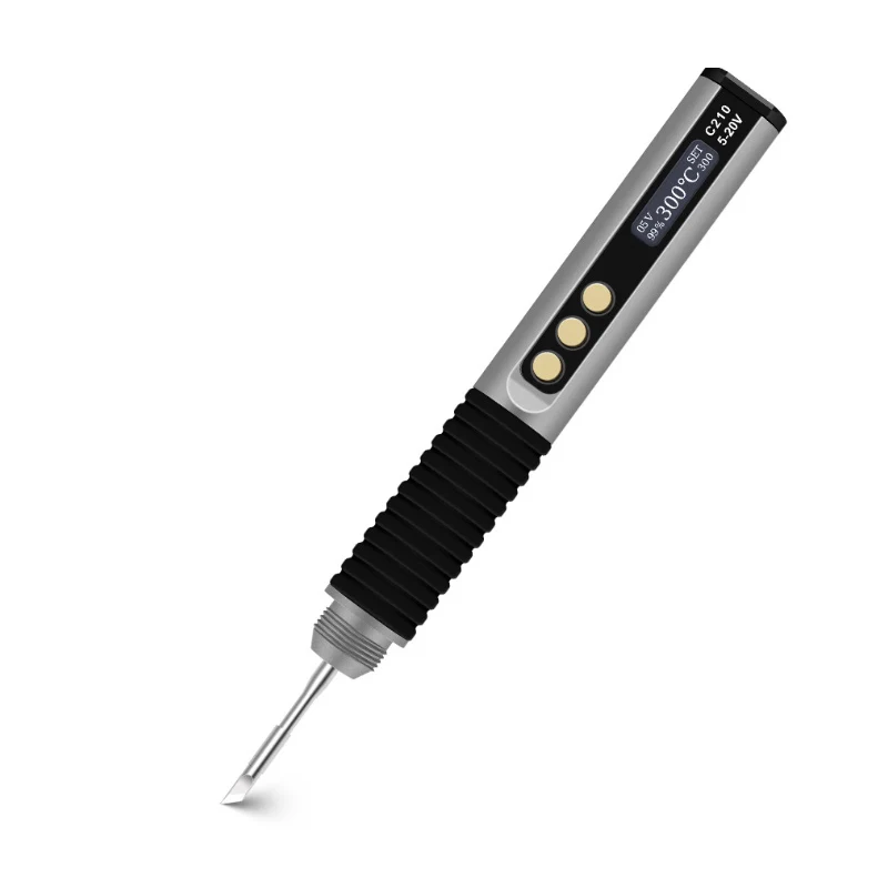 Ferro de solda com display digital inteligente c210, concha de liga de alumínio 5-20v, ferramentas de soldagem de diagnóstico de reparo, fábrica pcba