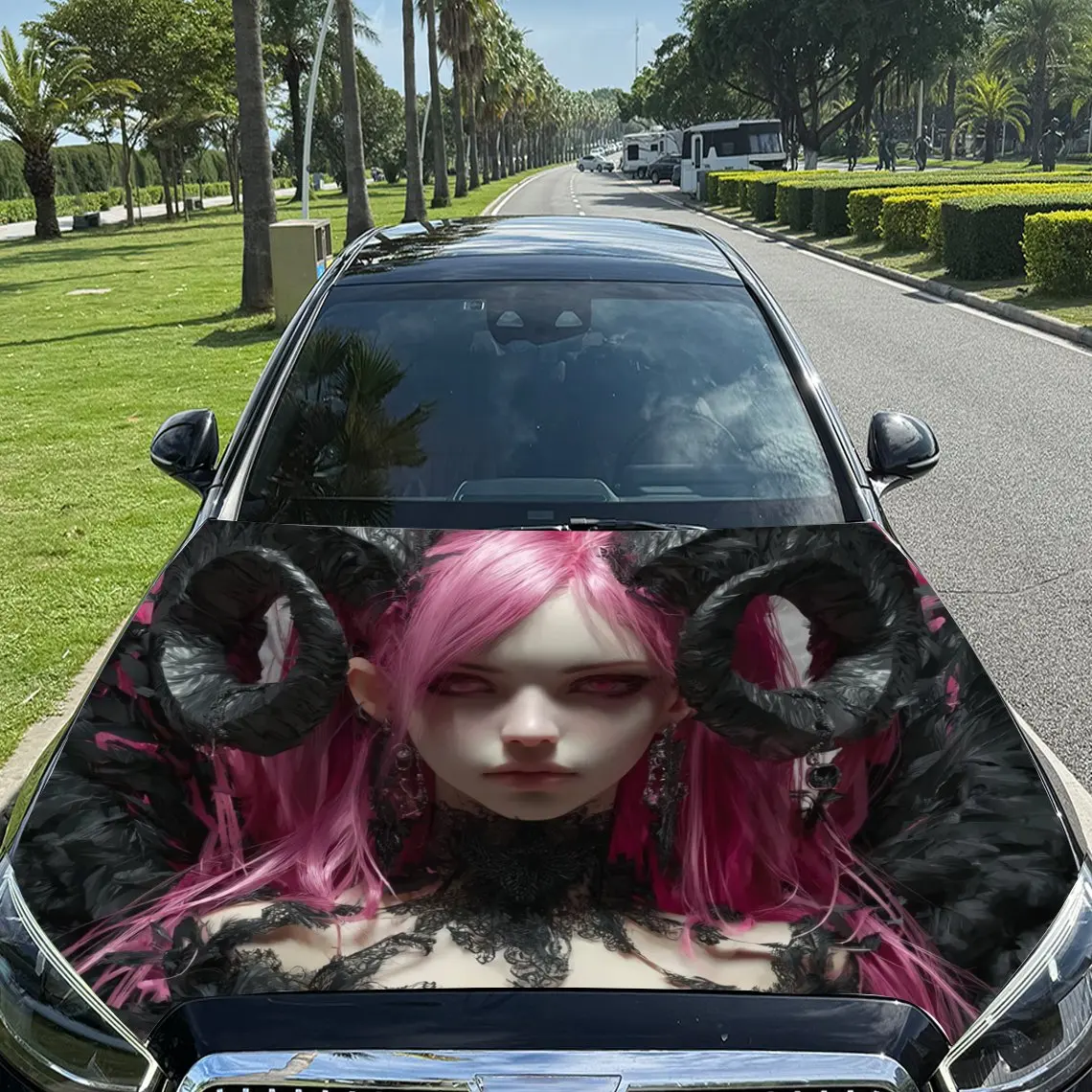 

Волшебные стильные женские наклейки на капот автомобиля, прочная виниловая упаковка из ПВХ, улучшенная защита и стиль, легко наносится и разборка, су