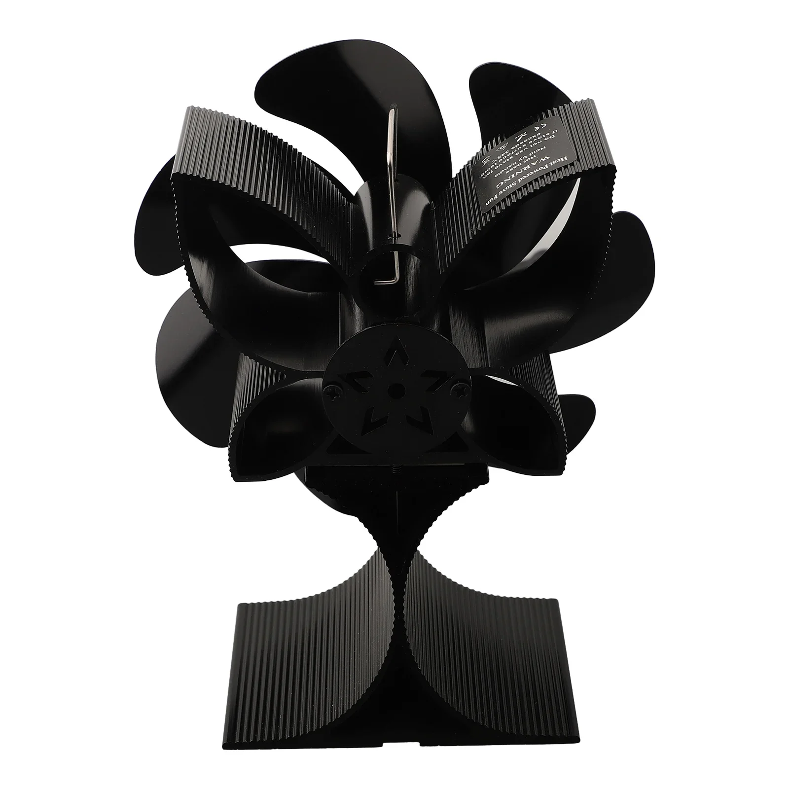 

Stove Fan Fireplace Fan 7 Blade Aluminum Black For Most Fireplaces Heat Powered Overheating Protection High Quality