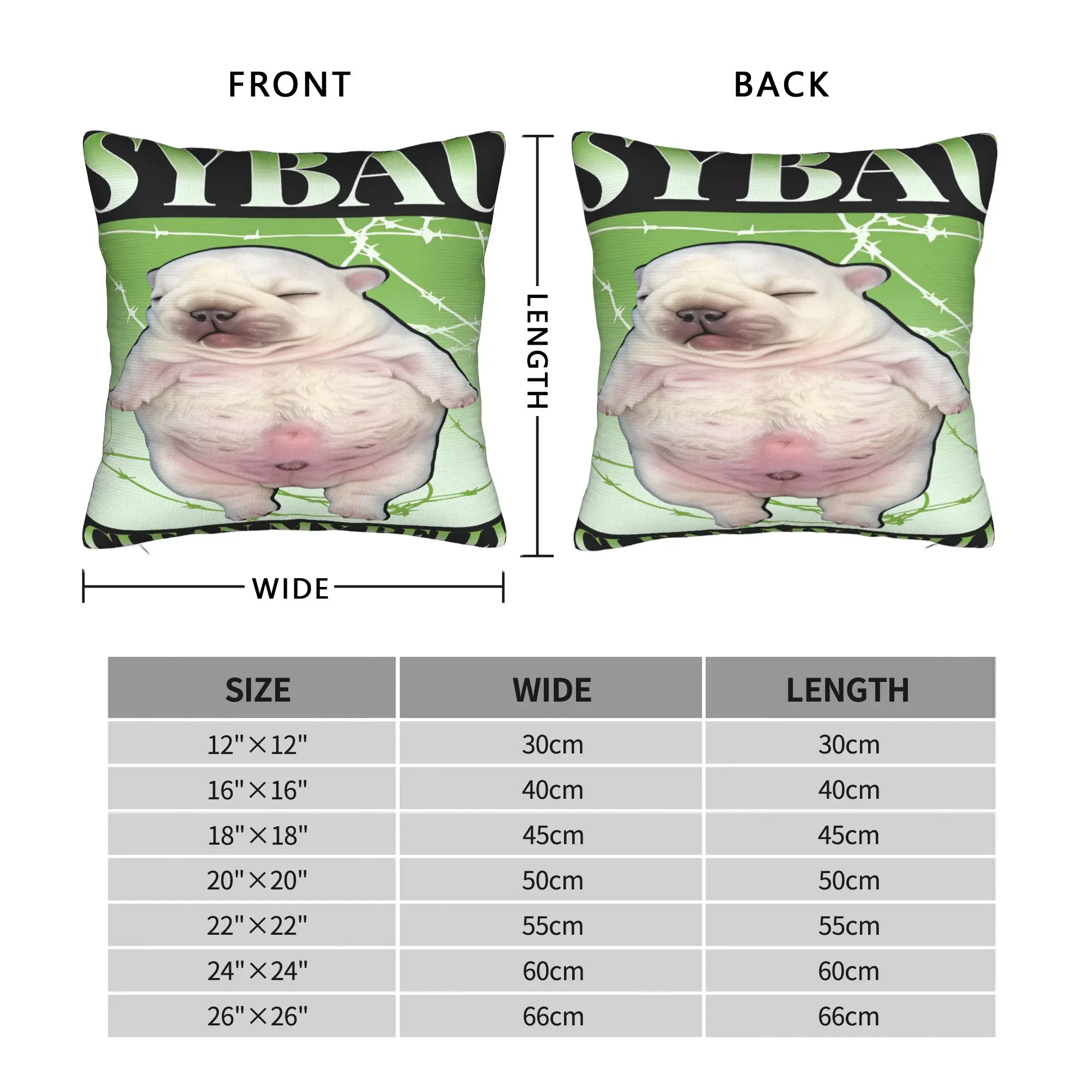 كيس وسادة أنا Pibble Dog جرو غسل تنظيف بلدي البطن مربع وسادة غطاء ل أريكة غرفة نوم ديكور المنزل سادات خمر #2