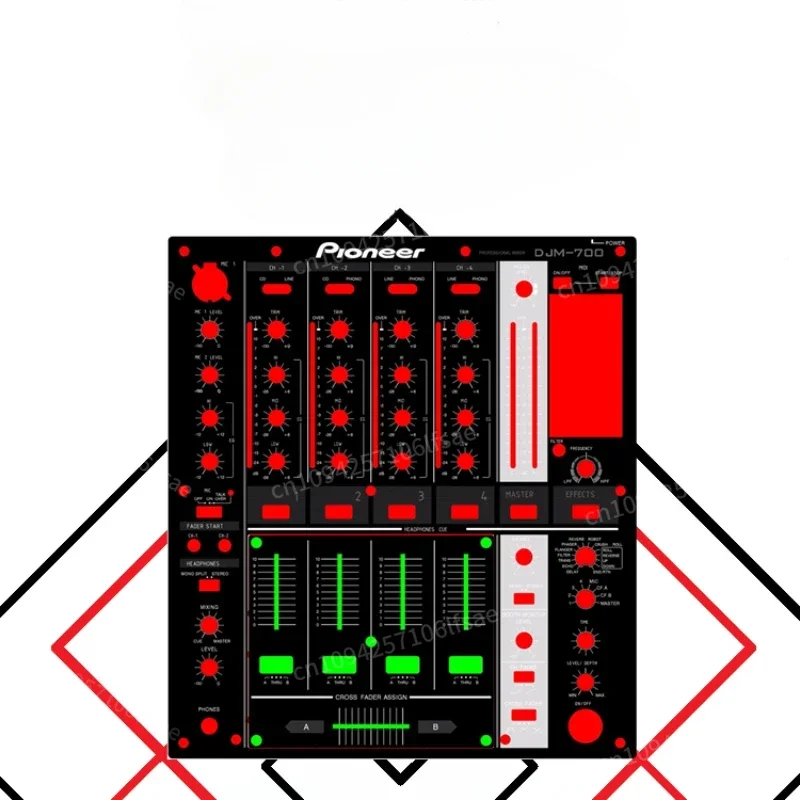 

Pioneer DJM700 Mixer Protective Film Sticker Black and White Silver.Not Iron Panel