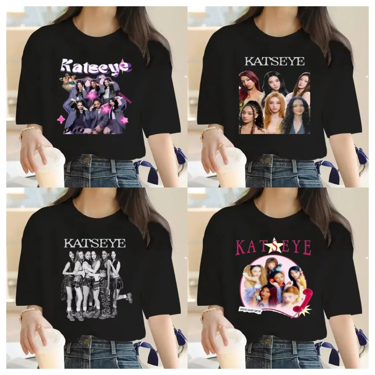 

KATSEYE T Shirt Fashion Printed T-shirt Summer Hot Sale Graphic T Shirts Loose Comfort Clothing Unisex Men Women Cotton Tops Tee