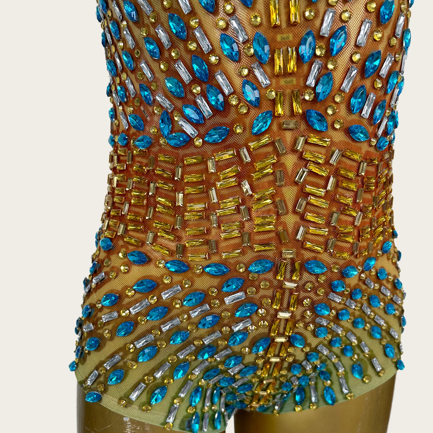 

Сексуальное блестящее женское боди со стразами, стринги с высоким вырезом, цельный купальник, вечерние танцевальные представления, клубная одежда, костюм для мероприятий Sitiao