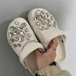 Ciondoli per scarpe a 2024 fori per strass di cristallo fai da te fibbia decorativa staccabile per accessori per ciondoli per scarpe regalo per ragazze per feste per bambini