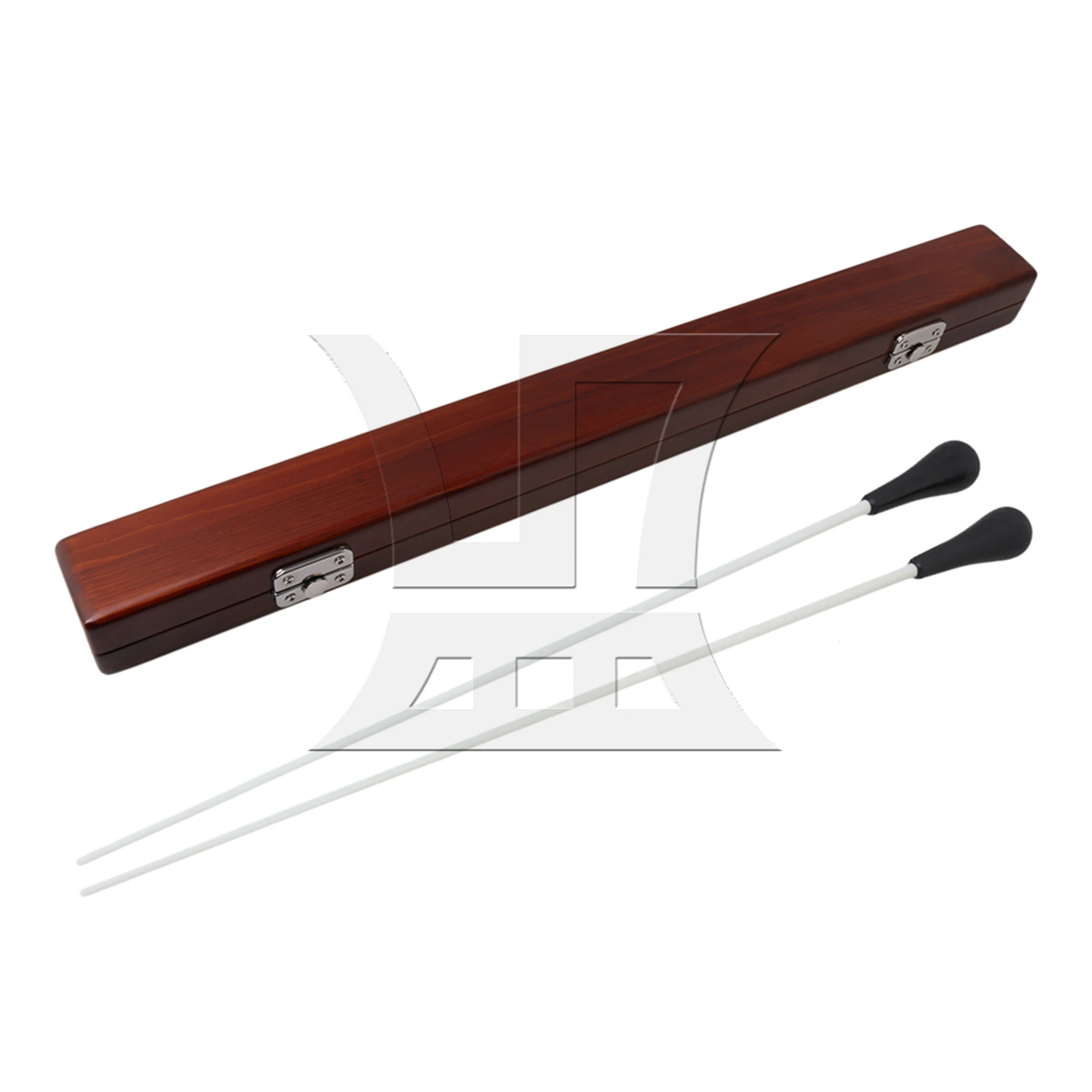 

Yibuy 2pcs Fiber Glass Handle Orchestra Baton + Redwood Color Baton Case
