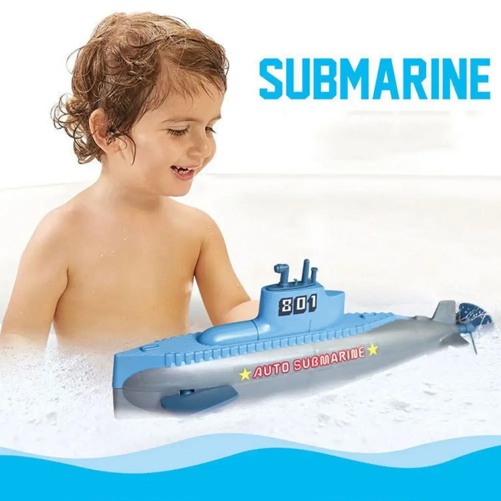 Cartoon Water Spray Playing Submarine Toys Submarine Spring Submarine Wind Up Toy Portable Lightweight Bath Shower Toys Summer