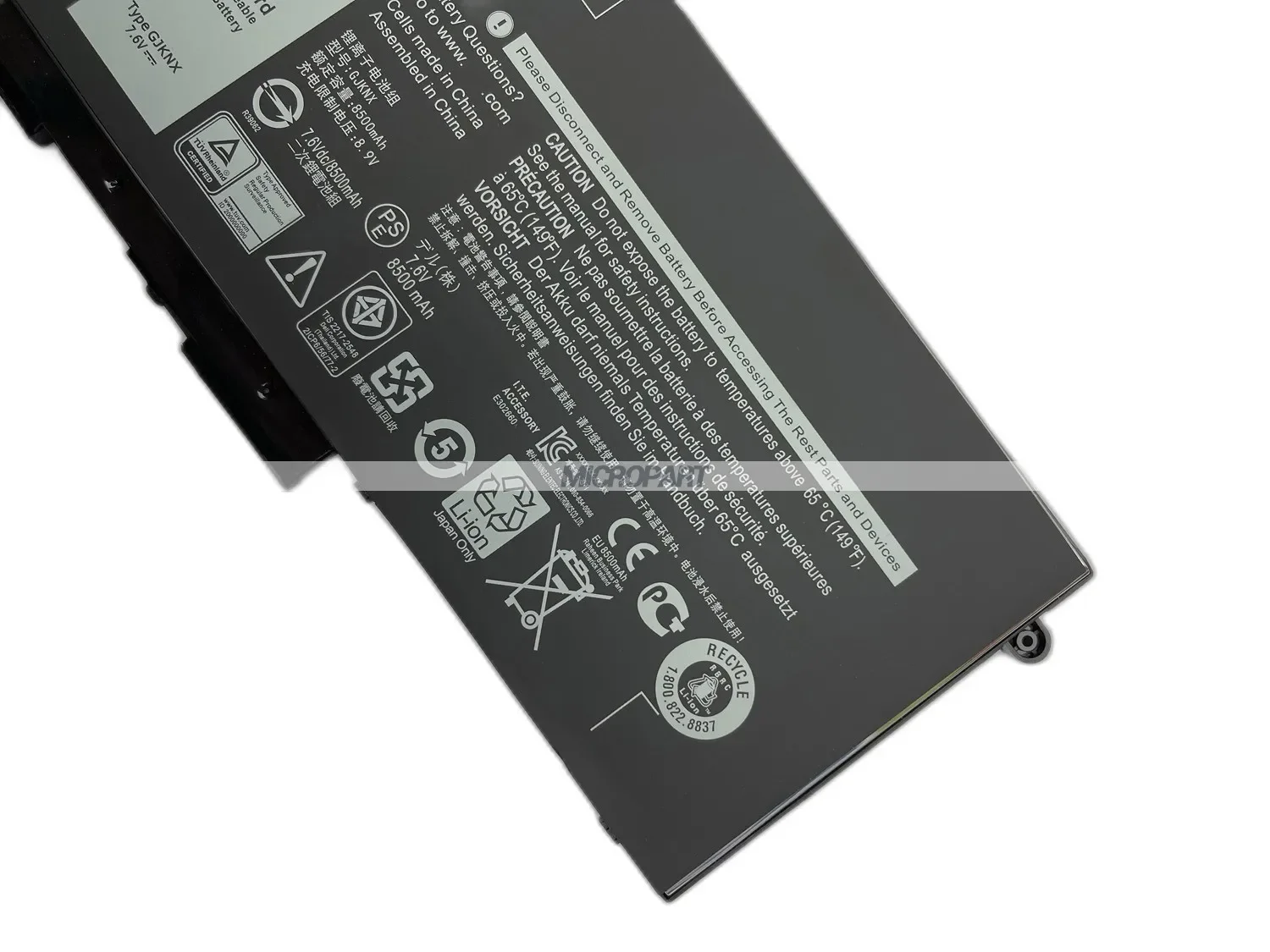 Imagem -05 - Gjknx-bateria do Portátil para Dell Latitude 68wh Substituição Spare Bateria de Longa Duração Dell Latitude E5280 E5288 E5480 E5580 Precision 3520 3530 7.6v