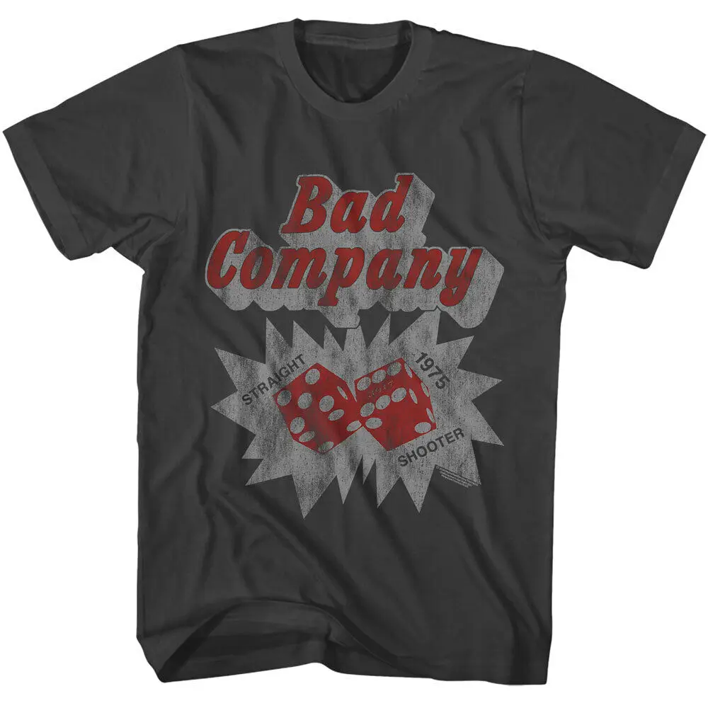 

Bad Company Straight Shooter 1975 Dice Men's T Shirt Official Band Merch