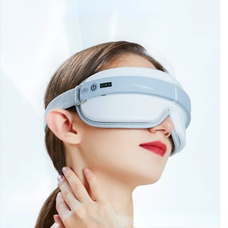 Eye Massager 6D Smart Airbag Vibration Eye Care Instrument Hot Compress Bluetooth Eye Massage Glasses Fatigue Pouch & Wrinkle