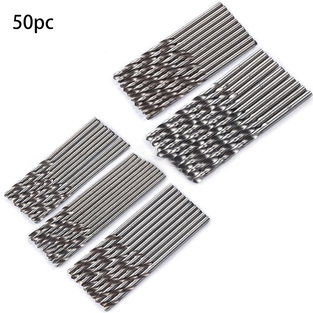 50/60pcs 1-3mm Twist-Drill Bit Set HSS Drill Sets Drill Accessories For Stainless Steel Metal Iron Woodworking Opener Tool