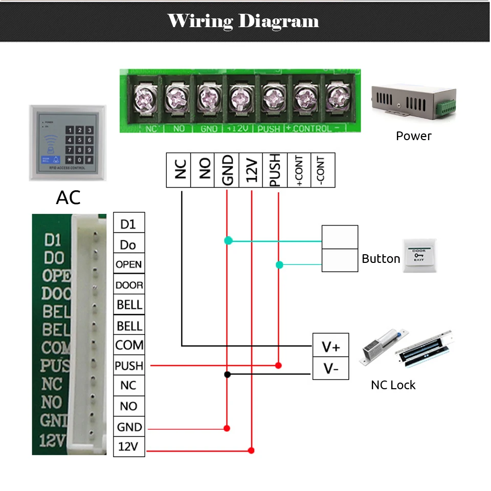 RFID Access Control System Safe Electronic Gate Opener Home Garage Digital Set Eletric Magnetic RFID Smart Door Lock Kit