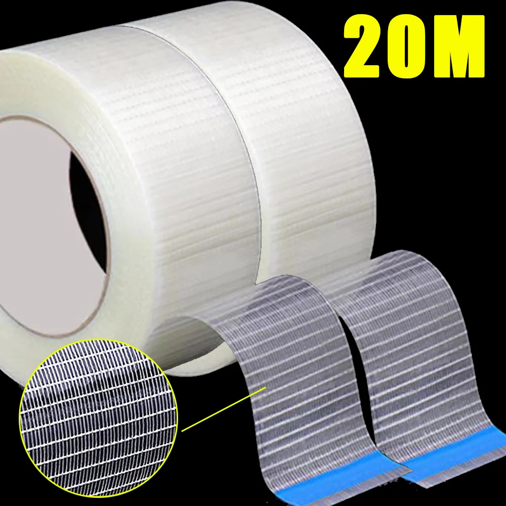 20M Strong Fixation Single-Sided Tape Base Tape Translucent Mesh Waterproof Traceless High Viscosity Grid Carpet Adhesive Tape