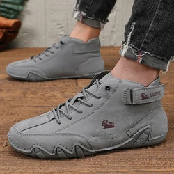New Men Boots Autumn Luxury Ankle Boots Casual High Top Socks Shoes Comfortable Flat Bottom Loafers Male Sneakers Shose for Men