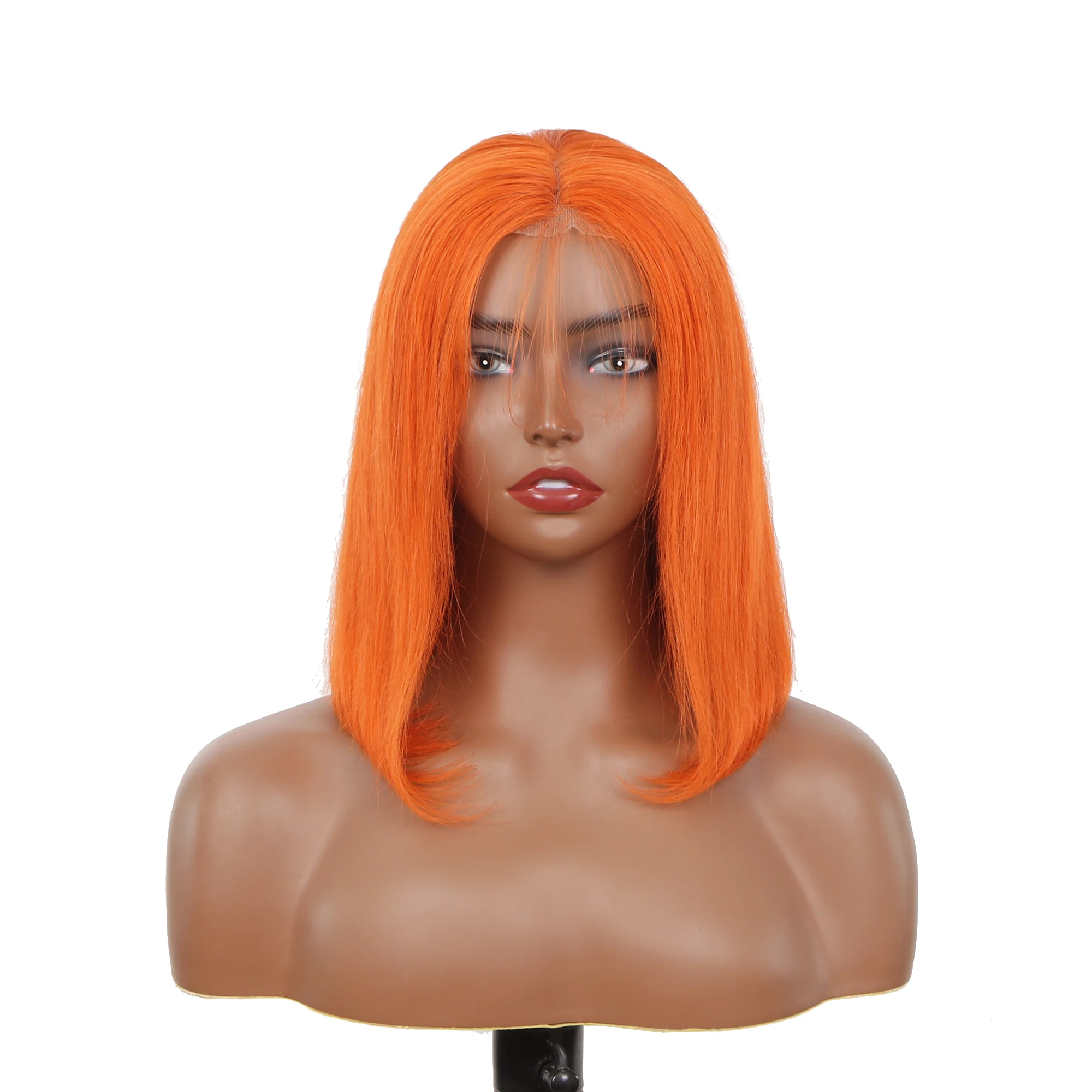 Ginger Orange 6x4 HD Lace Frontal Wigs Human Hair Straight Lace Front Wigs For Women Pre-plucked Transparent Lace Wigs On Sale