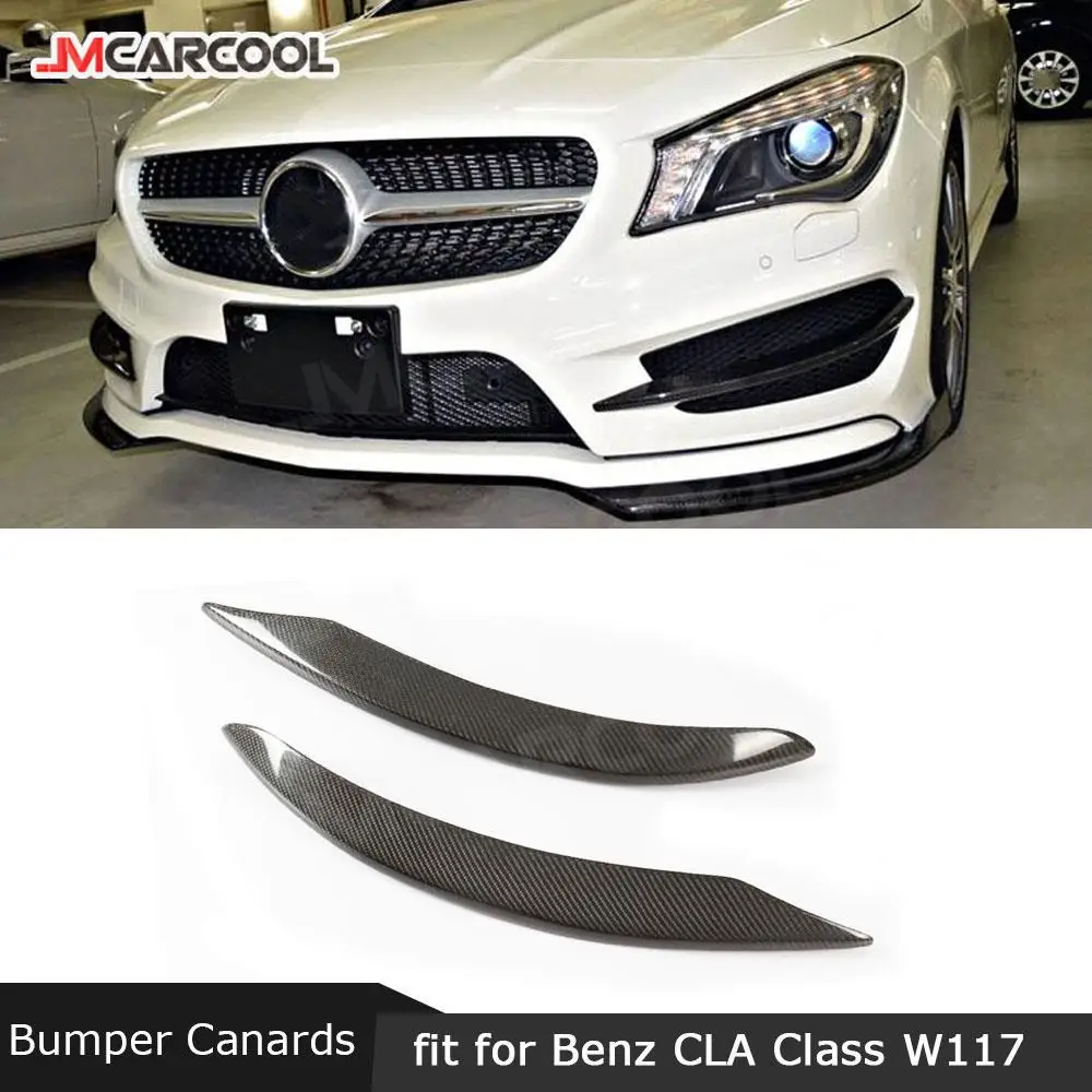 

Углеродное волокно передний бампер для губ для Mercedes CLA Class W117 CLA200 CLA180 CLA45 2014-2016 разделитель для губ отделка Canard фартуки