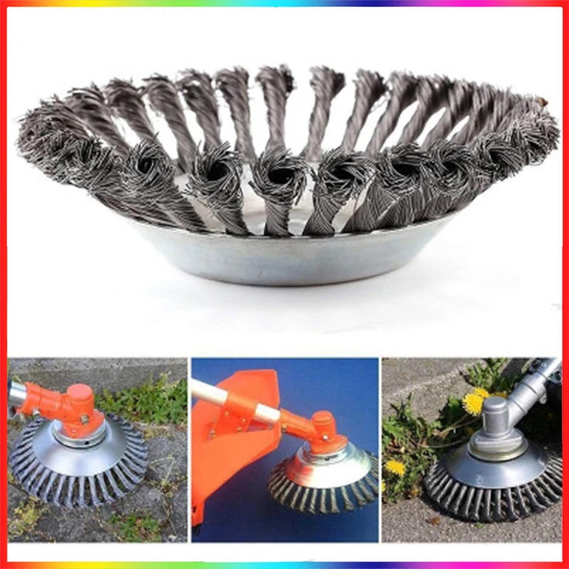 

6/8 Inch Universal Steel Wire Wheel Brush Disc Weed Brush Cutter Head Garden Weed Brush Lawn Mower Grass Trimmer Heads Tool