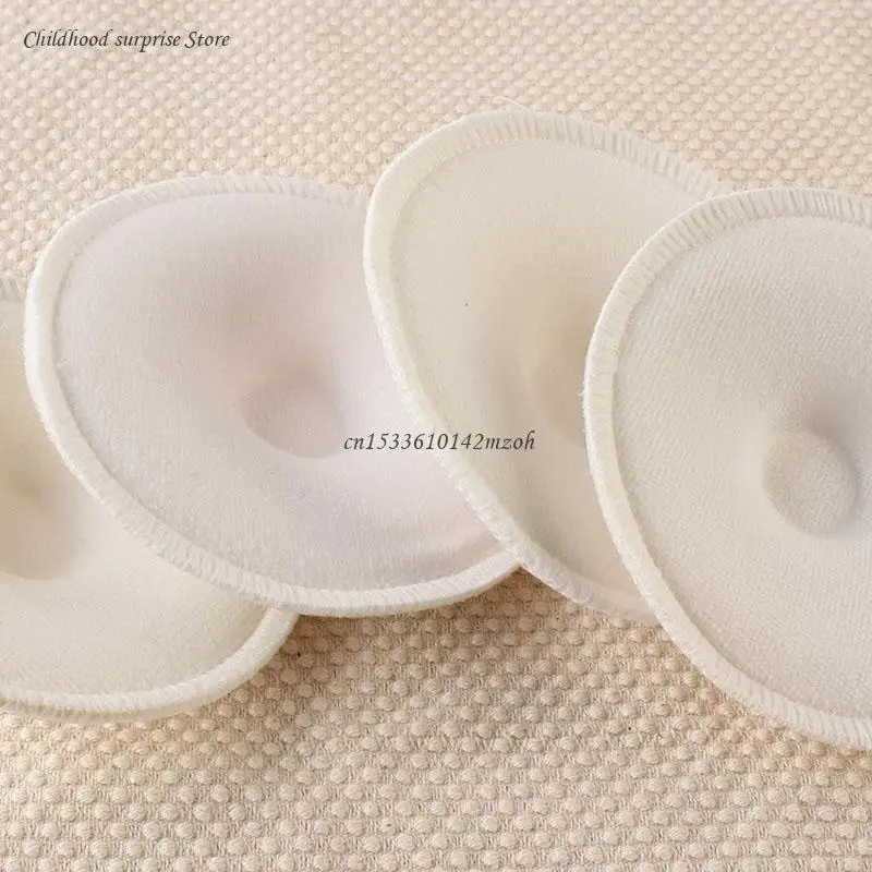 4pcs Feeding Reusable Breast Pads for Nursing Mom Breathable and High Absorbency Dropship