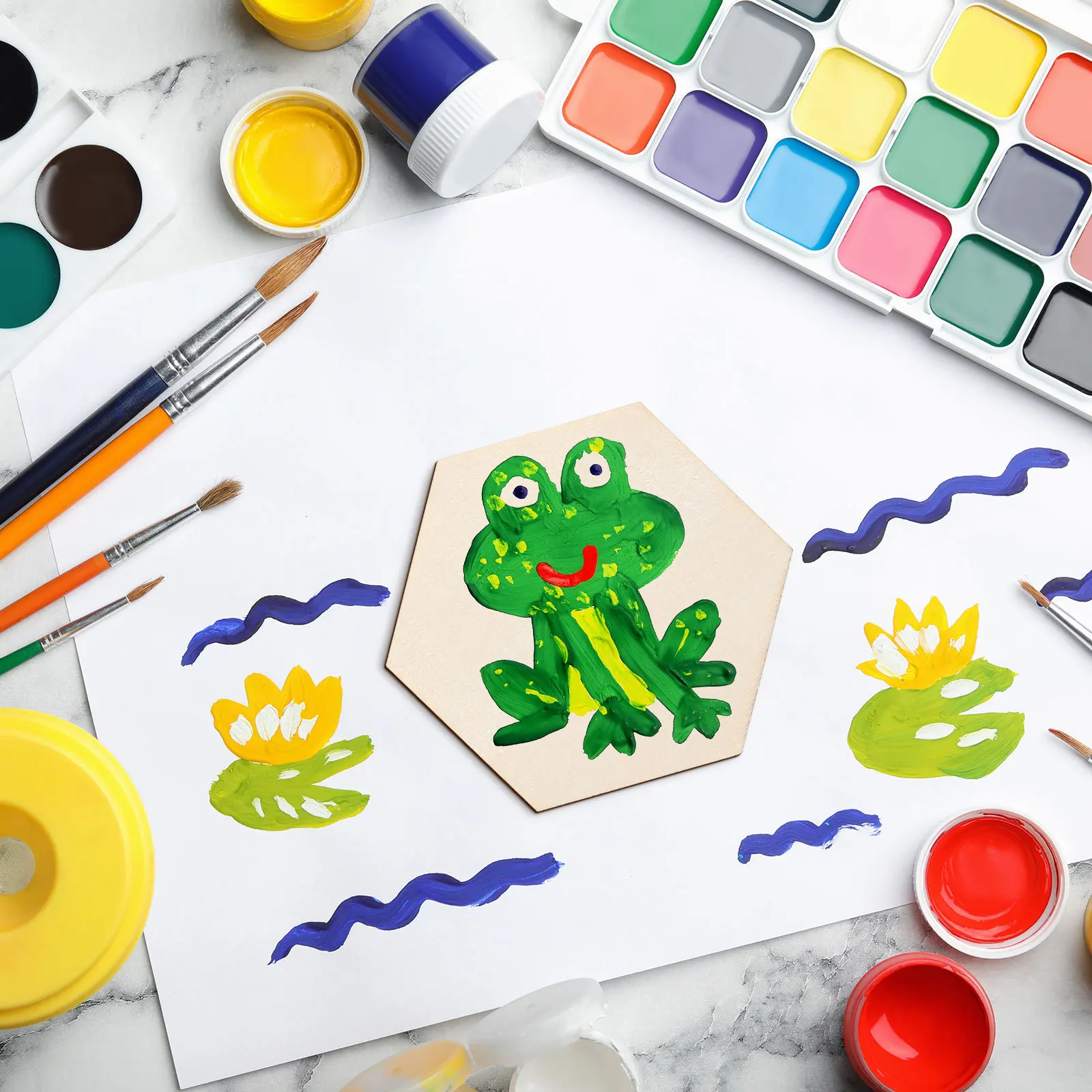 

25Pcs Unpainted Wooden Hexagon Name Cards Slices Wedding Name Labels DIY Crafts Ornaments Party Decorations Wood Slices