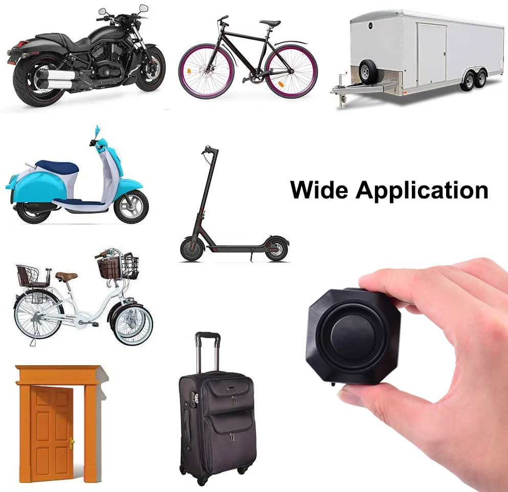 Wireless Bike Alarm with Remote Control 110db Motorcycle Electric Bicycle Anti-theft Vibration Burglar Alarm System USB Charging