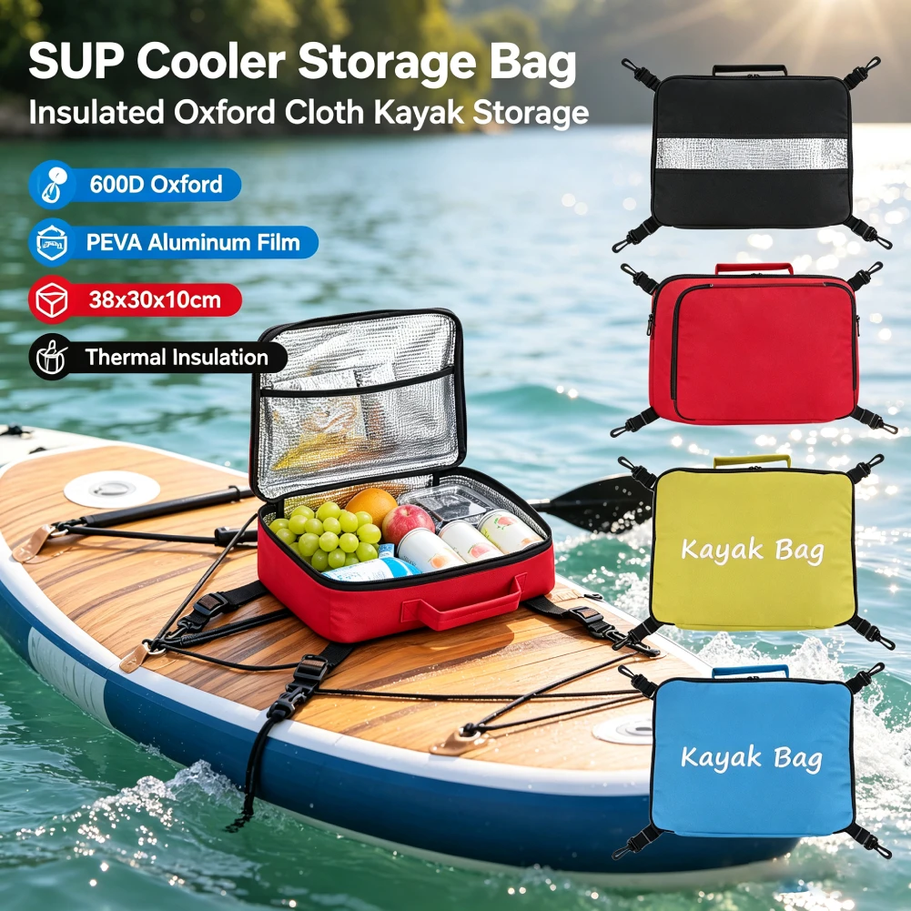 Paddle Board Storage Bag Waterproof Oxford SUP Cooler Bag Compact Lightweight for Paddleboarding Kayaking Beach Outdoors Use