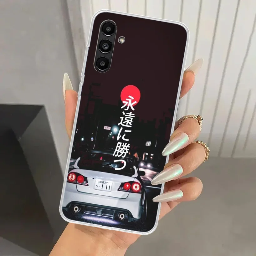 JDM Type R Civic Sport Car Phone Case for Samsung Galaxy A15 A25 A35 A55 A14 A24 A34 A13 A53 A12 A52S A23 A33 A24 A34 A03S A04S